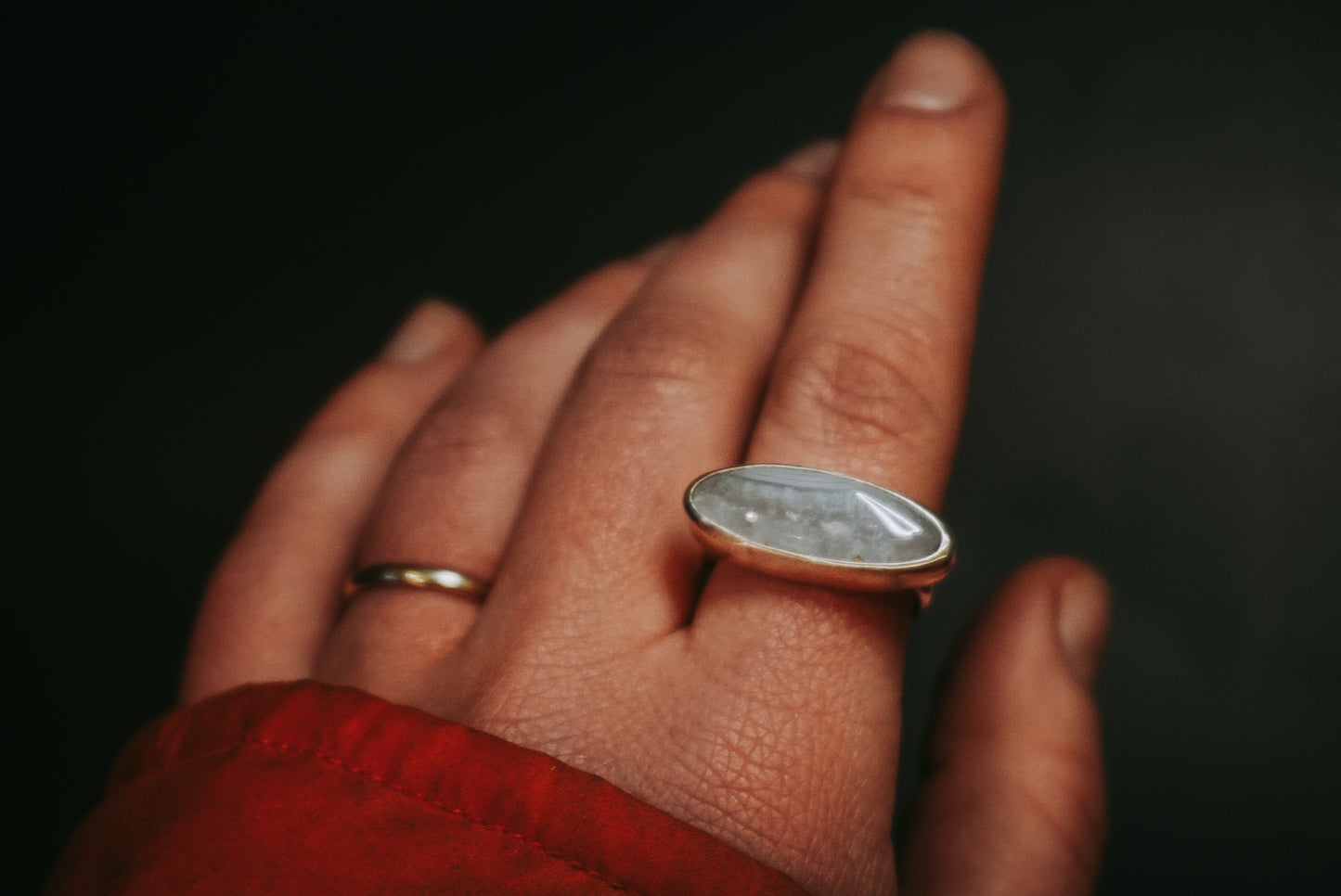 Moonstone Eye Ring I size 9